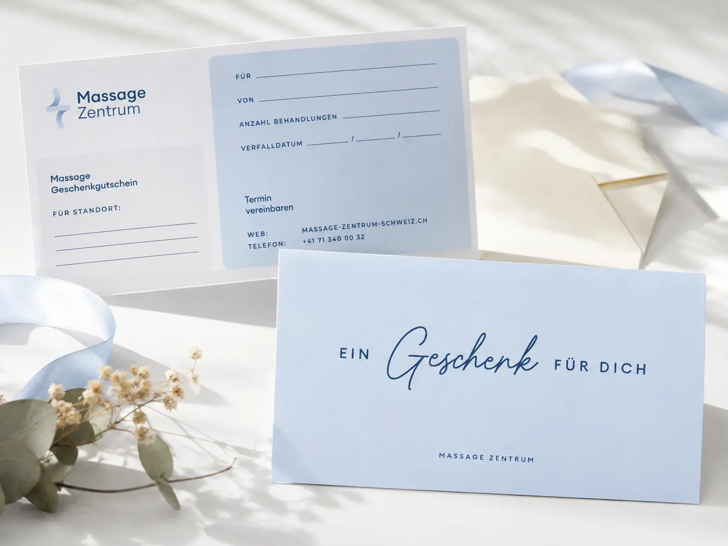 Massage-Gutschein für eine Behandlung im Massage Zentrum Vaduz